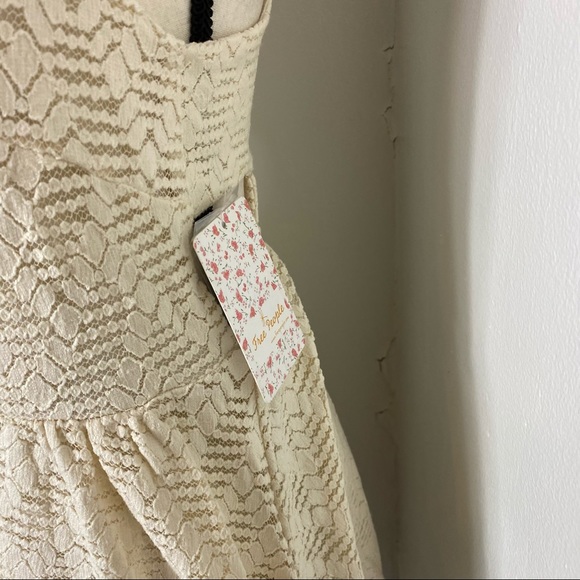 [E] NWT Free People Cream Lace Poppy Mini Dress - Picture 4 of 6